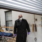 Funeral Director Tom Cheeseman Wears Personal Protective Equipment Due To Covid 19 Concerns As He Collects A Body From A Nursing Home
