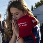 Liza Durasenko, 16, Prays During A Rally In Support Of President Donald Trump