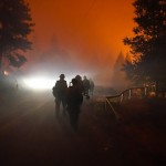 Members Of The Laguna Hotshots, Out Of The Cleveland National Forest, Walk On A Road While Fighting The Creek Fire, Sunday, Sept. 6,