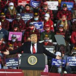 President Donald Trump speaks during a rally