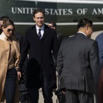 Counselor to the President Hope Hicks, left, with White House senior adviser Jared Kushner