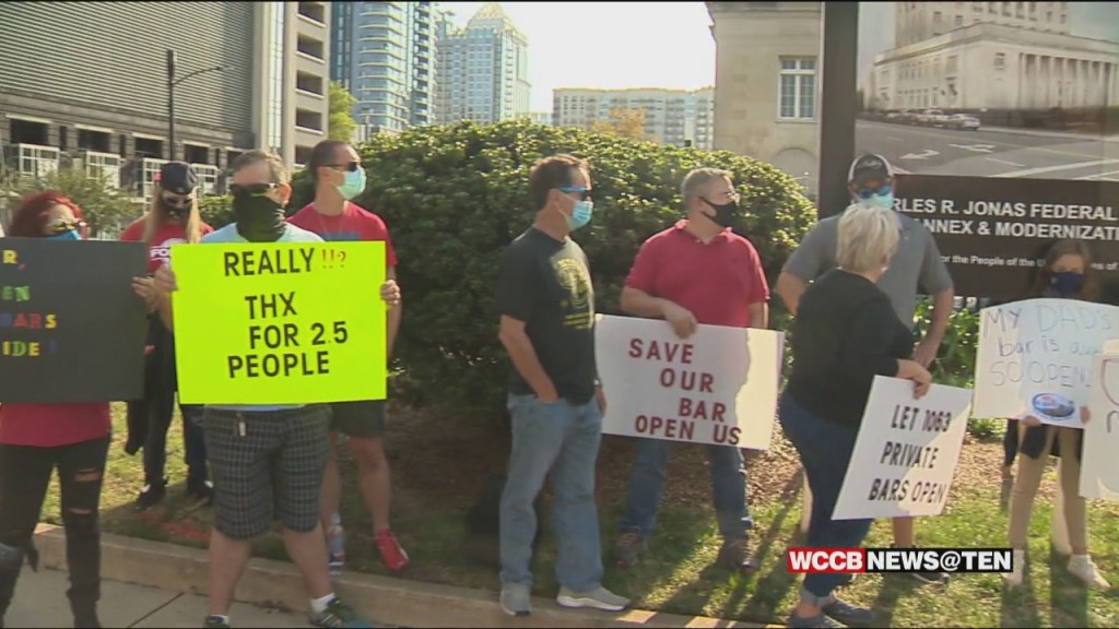 Bar Owners Protest Phase Three Opening Guidelines In Front Of Federal Courthouse
