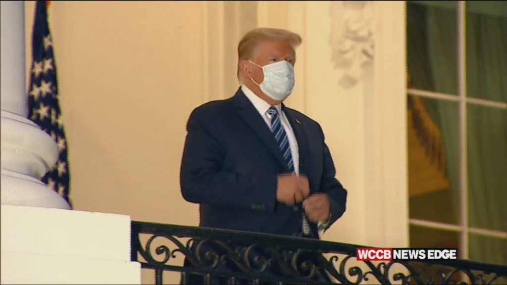 President Trump Leaves Walter Reed And Arrives At White House
