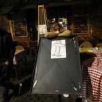 A Drawing Of A Cross Is Placed Outside An Empty Restaurant In Rome's Campo De' Fiori Square, A Popular Evening Spot Of Restaurants And Pubs, To Protest Against The Closing Of The Square, Friday, Oct. 23