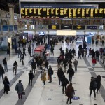 Commuters Look Up At The Departure Boards As They Make Their Way Home In London, Friday, Oct. 23