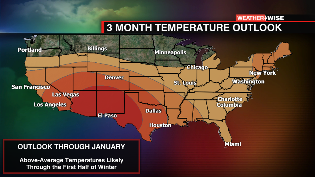 Monthly Outlook Temps Wccb2