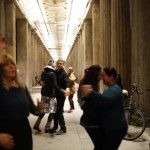 People Attend An Open Air Dance Event By Harald Hertel's Jam Swingers In The Colonnades Of The Museum Island In Berlin, Germany, Friday, Oct. 23