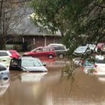 Cars Submerged In Flood Waters In Northeast Charlotte