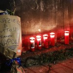 A Note Reading In Italian Thanks For Everything, Signed Naples As Candles Are Placed To Honor Soccer Legend Diego Maradona, In Naples Italy Wednesday Nov 25 2020