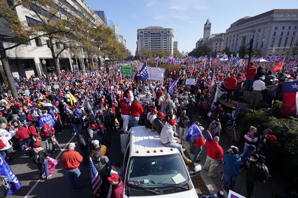 Supporters Of President Donald Trump Rally At Freedom Plaza On Saturday, Nov. 14, 2020, In Washington.