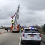 Charlotte Fire Department Flying Flag On Overpass For Concord Officer 1