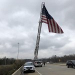 Charlotte Fire Department Flying Flag On Overpass For Concord Officer 2