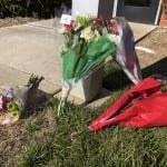 Flowers Outside Mount Holly Police Department