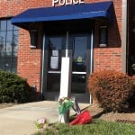 Memorial Outside Mount Holly Police Department