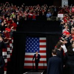 President Donald Trump Arrives At A Campaign Rally In Toledo, Ohio