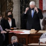 Vice President Mike Pence during the certification of Electoral College ballots