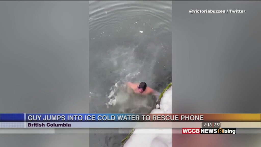 Viral Videos: Guy Jumps Into Ice Cold Water To Save Phone And Frozen Fish Tank