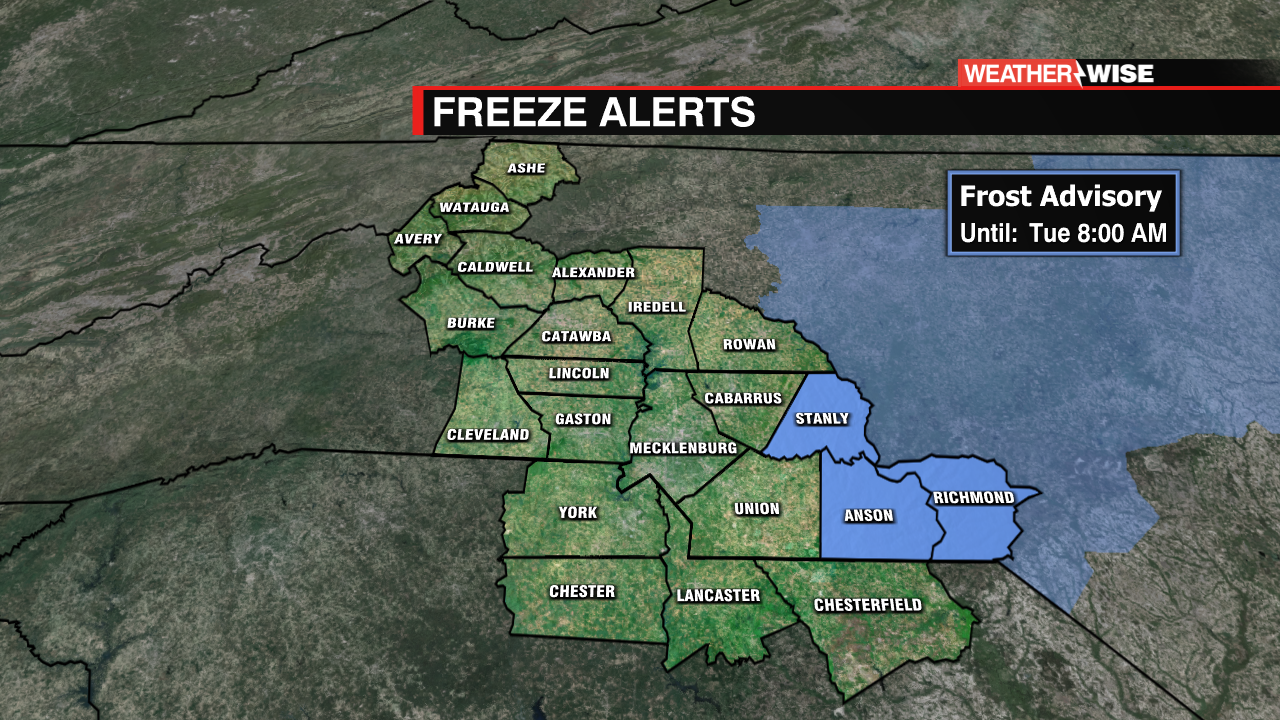 Freeze And Frost Alerts Detail - WCCB Charlotte
