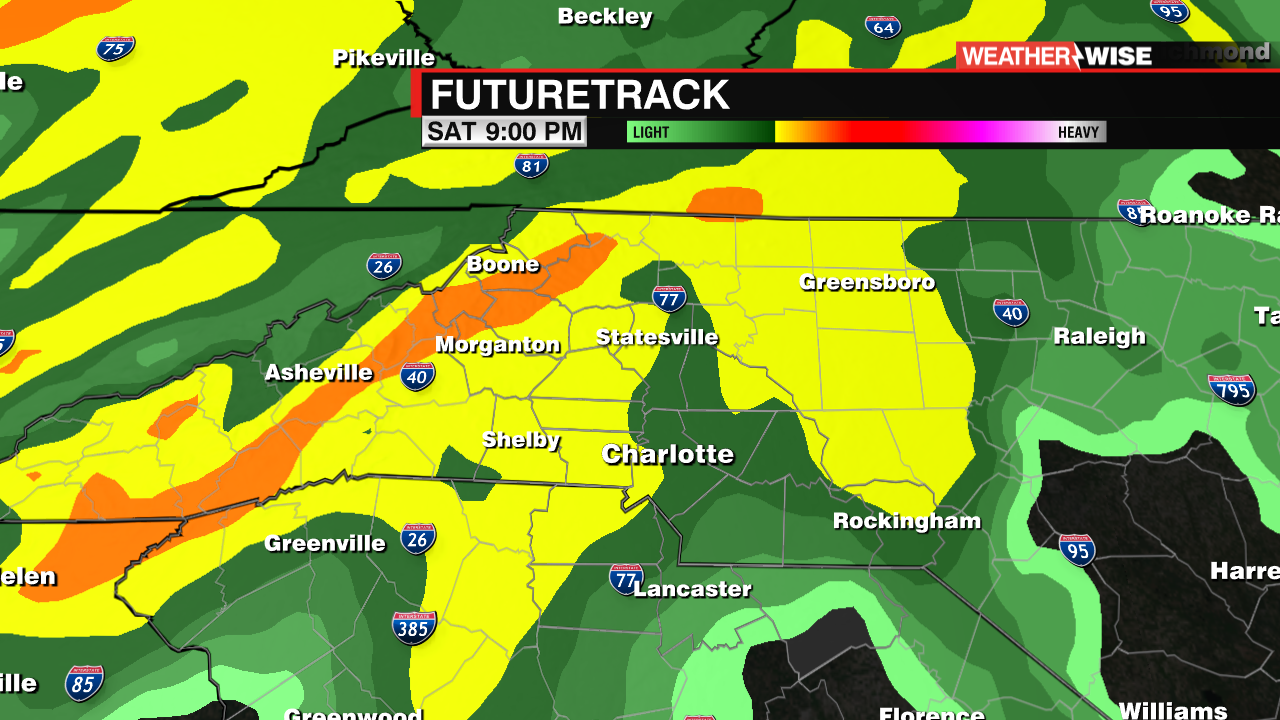 Rain and Storm Chances Rising Through the Weekend - WCCB Charlotte