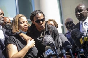 Andrew Brown Jrs Son Khalil Ferebee Speaks Outside The Pasquotank County Public Safety Building In Elizabeth City Nc On Monday April 26 2021