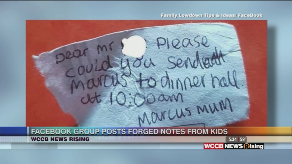 Facebook Group Posts Funny Forged Notes From Kids