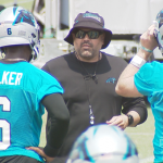 Panthers Head Coach Matt Rhule Chats With Quarterbacks