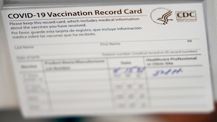 Covid Vaccination Card Photo Credit Ap