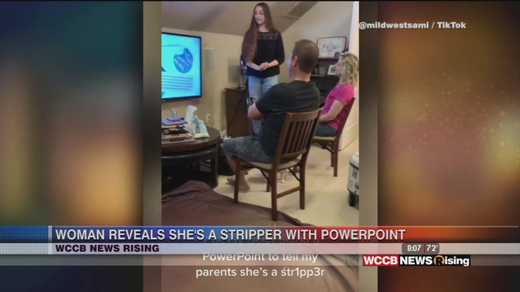 Woman Uses Powerpoint To Reveal To Parents That She Is A Stripper