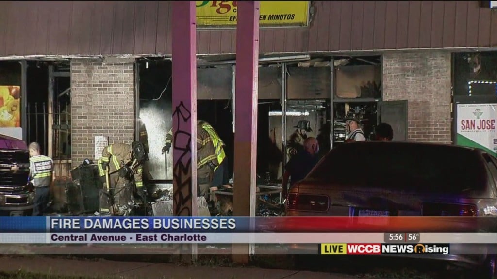 Fire Damages Businesses In East Charlotte