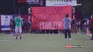 Butler Cheerleaders Face Discipline After Displaying Controversial Banner At Charlotte Catholic