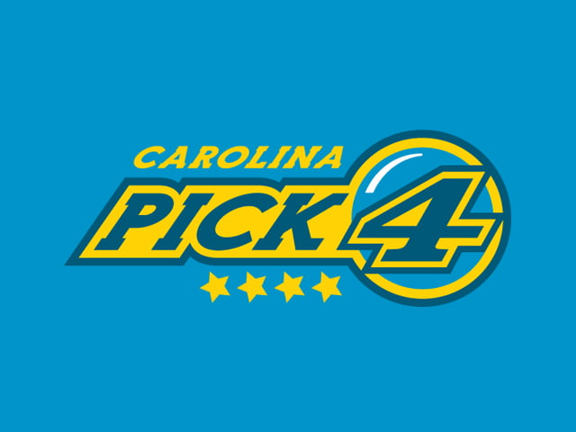 Pick 4 Logo On Blue