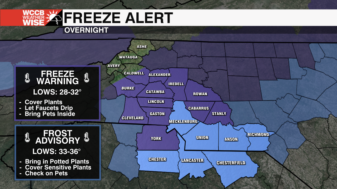 First Frost & Freeze of Season Arrives for Many - WCCB Charlotte