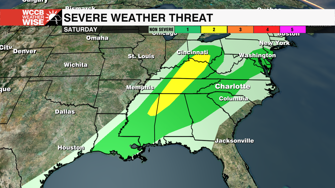 Strong Saturday Cold Front Brings Storm Threat - WCCB Charlotte