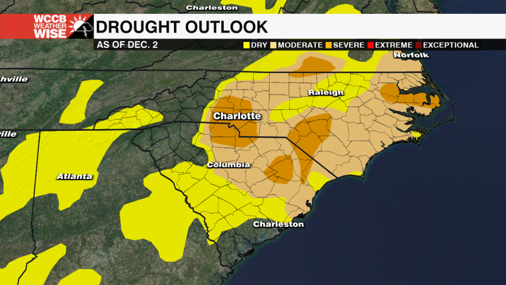 Severe Drought Impacting Carolinas After Third Driest November for ...