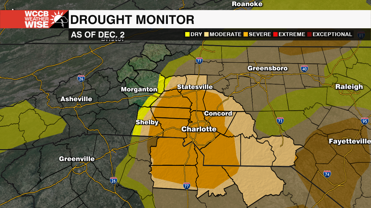 Severe Drought Impacting Carolinas After Third Driest November for ...
