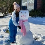 Annie Eskridge And Her Snowman