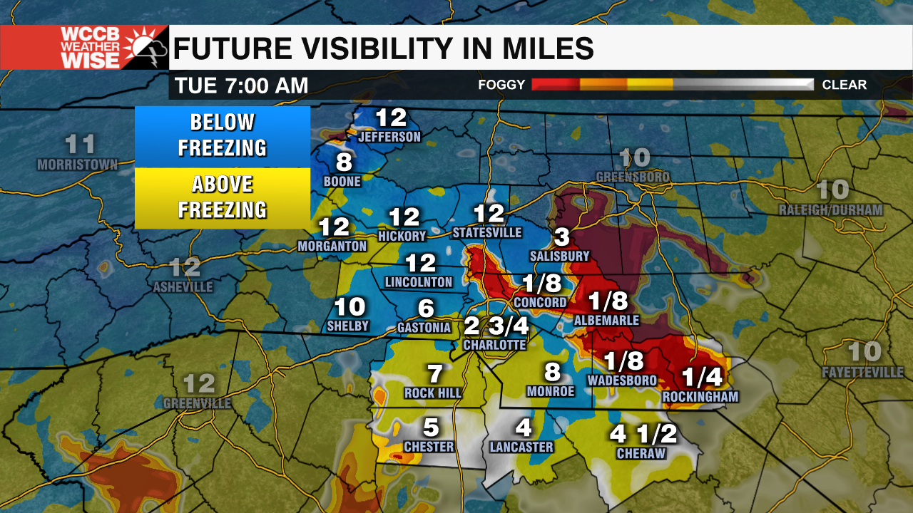 Patchy Freezing Fog Is Possible Tuesday Morning - WCCB Charlotte