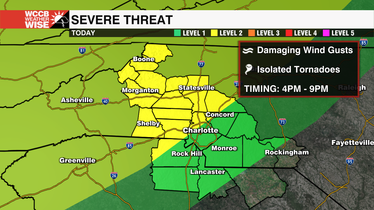 Windy Day Ahead Of Possible Severe Storms Late Afternoon - WCCB ...