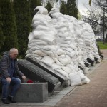 A Clean Up Veteran Pays Respect To The Chernobyl Firefighters At A Memorial In Capital Kyiv Ukraine