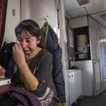 A Woman From Luhansk Region Cries While Sitting On The Evacuation Train In Pokrovsk Eastern Ukraine Tuesday April 26 2022