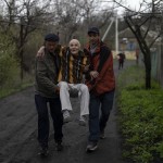 Elderly People Are Evacuated From A Hospice In Chasiv Yar City Donetsk District Ukraine Monday April 18 2022