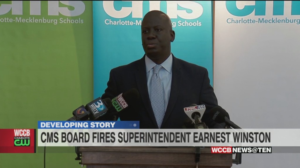 Cms School Board Vote To Terminate Superintendent Earnest Winston’s Contract