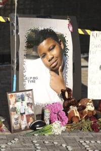 A Photo Of Tyre Sampson Rests At A Memorial Site Outside The Orlando Free Fall Drop Tower Ride At Icon Park In Orlando On Tuesday March 29 2022