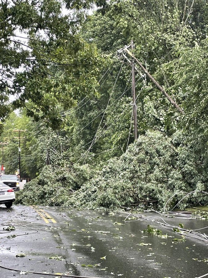 Trees Down On Rocky River Road In Harrisburg Photo Credit Eric Crack