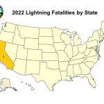 2022 Lightning Fatalities Map