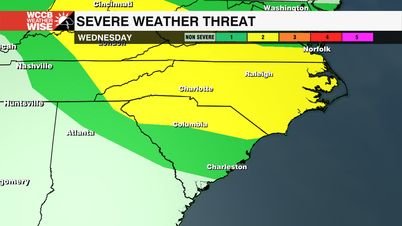 Hot & Humid With Isolated Severe Storms Through The Week - WCCB ...