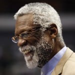 Boston Celtic Great & Nba Hall Of Famer Bill Russell Is All Smiles On The Floor Before The Start Of The Slam Dunk Contest During Nba All Star Weekend In Dallas