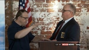 Dennis Peek Sworn In As Mt. Holly Police Officer