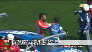 Bubba Wallace Shoves Larsen After Crash In Vegas