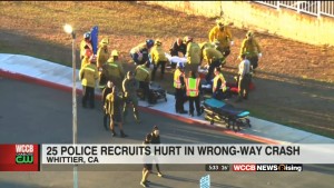 25 Police Recruits Hurt In Wrong Way Crash